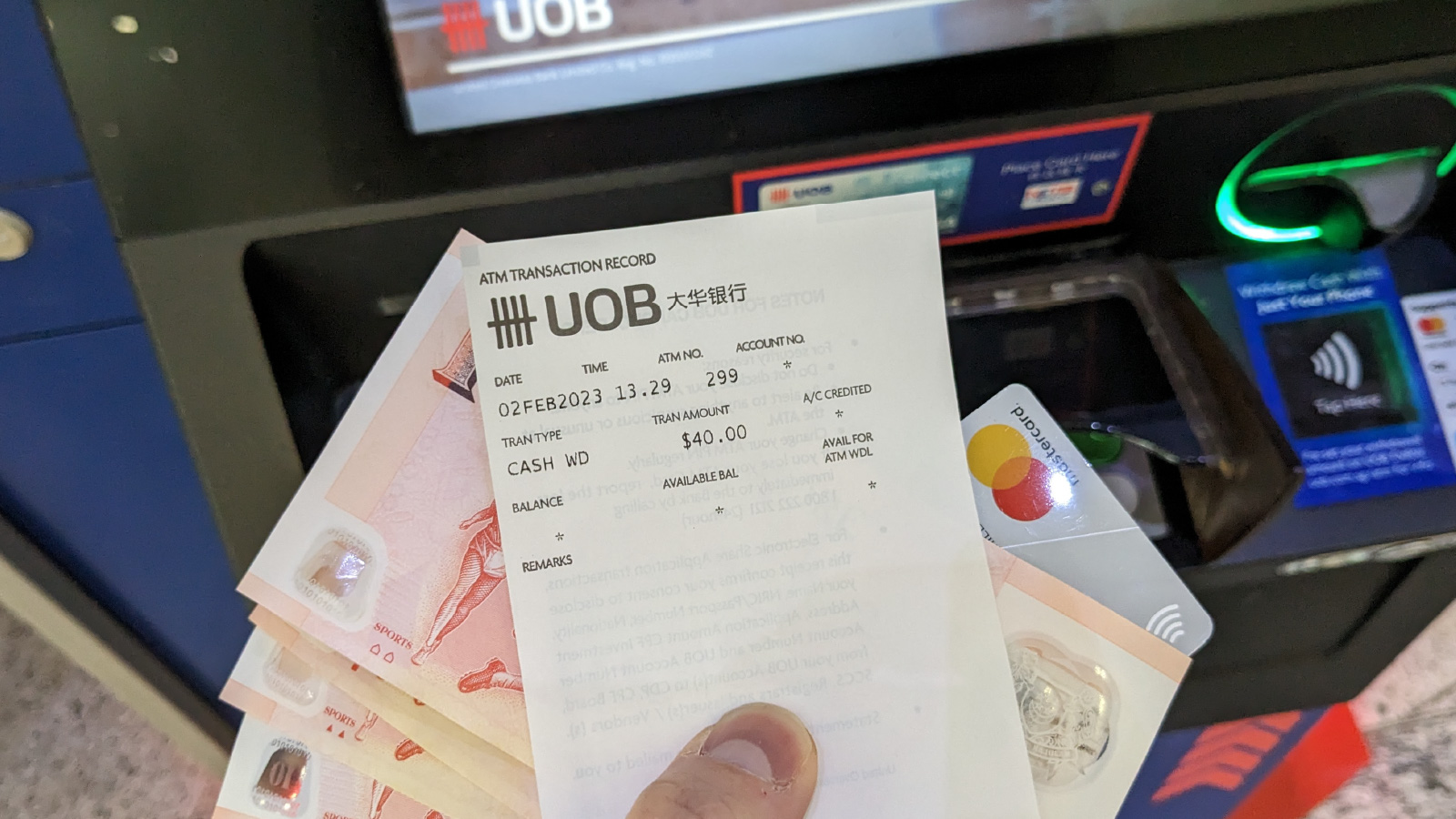 「海外ATM出金 in Singapore｜2023/2/2 日記」のアイキャッチ画像