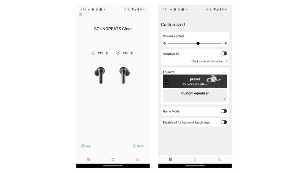 SOUNDPEATS Clear 専用アプリ